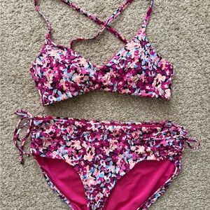Athleta Pink Floral Bikini